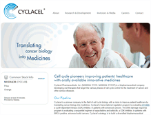 Tablet Screenshot of cyclacel.com