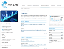 Tablet Screenshot of investor.cyclacel.com